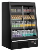 Photo 2 - Vitrine murale de supermarché réfrigérée noire 2 portes vitrées positive - tefcold - galaxy+ gpl10fgd black - Tefcold - Galaxy+ GPL10FGD Black