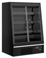 Photo 1 - Vitrine murale de supermarché réfrigérée noire 2 portes vitrées positive - tefcold - galaxy+ gpl10fgd black - Tefcold - Galaxy+ GPL10FGD Black