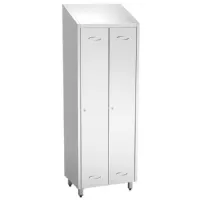 Armoire de rangements inox avec 2 portes pleines, 680x480x2010 mm - virtus - gbc0006 - Virtus group - GBC0006