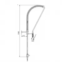 Photo 2 - Robinetterie professionnelle pour plonge cuisine 2 voies avec douchette ergonomique - eratos - gd-2 - Eratos - GD-2