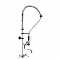 Robinetterie professionnelle pour plonge cuisine avec douchette col de cygne 2 voies - eratos - gd-2g - Eratos - GD-2G