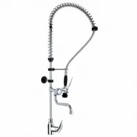 Robinetterie professionnelle pour plonge cuisine avec douchette et col de cygne 805x400x70 mm - eratos - gd-mg - Eratos - GD-MG