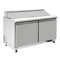 Saladette réfrigérée positive 527 L 2 portes 16 x GN 1/6 - Polar - GD883 Saladette réfrigérée positive 527 L 2 portes 16 x GN 1/6 - Polar - GD883