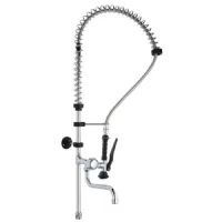 Robinetterie professionnelle plonge cuisine douche vaisselle bec pivotant, commande à pédale ou à genou, raccord 1/2 Robinetterie professionnelle plonge cuisine douche vaisselle bec pivotant, commande à pédale ou à genou, raccord 1/2