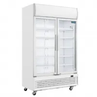 Vitrine murale de supermarché positive 2 portes à charnières blanche 950 l - polar - ge580 - Polar - GE580 Vitrine murale de supermarché positive 2 portes à charnières blanche 950 l - polar - ge580 - Polar - GE580