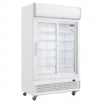 Vitrine murale de supermarché positive 2 portes coulissantes blanche 950 l - polar - ge581 - Polar - GE581 Vitrine murale de supermarché positive 2 portes coulissantes blanche 950 l - polar - ge581 - Polar - GE581