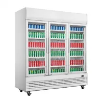 Photo 2 - Vitrine murale de supermarché positive 3 portes 1300 l 1560 mm - polar - ge769 - Polar - GE769