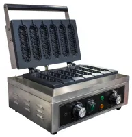 Gaufrier électrique en épi 6 gaufres-épi, plaques aluminium téflon, 1,4 kW - l2g - GF-6
