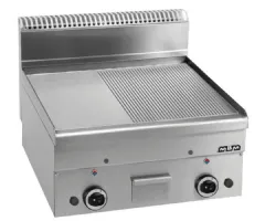Plancha professionnelle gaz ½ plaque lisse et ½ plaque rainurée 10,2 kw - mbm - gft66lr - Mbm - GFT66LR