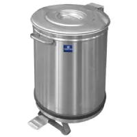 Refroidisseur de déchets professionnel poubelle en inox sur roues commande à pédale, 50 litres - Virtus - GGZ0006 Refroidisseur de déchets professionnel poubelle en inox sur roues commande à pédale, 50 litres - Virtus - GGZ0006