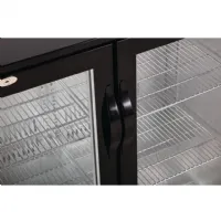 Photo 4 - Arrière bar 2 portes pivotantes 180 bouteilles de 330 ml positif noir - polar - gl002 - Polar - GL002