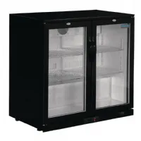 Arrière Bar 2 portes pivotantes 180 bouteilles de 330 ml positif noir - Polar - GL002 Arrière Bar 2 portes pivotantes 180 bouteilles de 330 ml positif noir - Polar - GL002