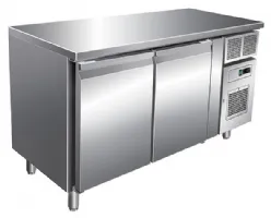 Table desserte négative réfrigérée 313 L - GN 1/1 - 2 portes - Sans dosseret - Avec groupe logé - Nosem - GN2101BT Table desserte négative réfrigérée 313 L - GN 1/1 - 2 portes - Sans dosseret - Avec groupe logé - Nosem - GN2101BT