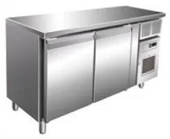Table desserte réfrigérée gastro -2/+8°C avec groupe logé - 313 L - 2 portes - Sans dosseret - Nosem - GN2101TNA