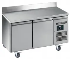 Desserte réfrigérée inox positive avec dosseret 100x20 mm 2 portes gn 1/1, 314 l, sur roulettes - l2g - gn2200tn - L2g - GN2200TN Desserte réfrigérée inox positive avec dosseret 100x20 mm 2 portes gn 1/1, 314 l, sur roulettes - l2g - gn2200tn - L2g - GN2200TN
