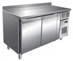Table desserte réfrigérée négative 313 L - GN 1/1 - 2 portes - Avec dosseret et groupe logé - Nosem - GN2201BT Table desserte réfrigérée négative 313 L - GN 1/1 - 2 portes - Avec dosseret et groupe logé - Nosem - GN2201BT