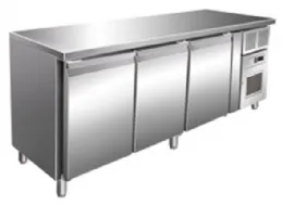 Table desserte réfrigérée gastro -2/+8°C avec groupe logé - 464 L - 3 portes - Sans dosseret - Nosem - GN3101TNA Table desserte réfrigérée gastro -2/+8°C avec groupe logé - 464 L - 3 portes - Sans dosseret - Nosem - GN3101TNA