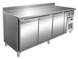 Table réfrigérée positive avec dosseret 3 portes 464 L - Nosem - GN3201TNA