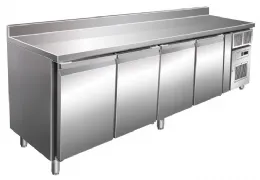 Table réfrigérée positive avec dosseret 4 portes 616 L - Nosem - GN4201TNA Table réfrigérée positive avec dosseret 4 portes 616 L - Nosem - GN4201TNA