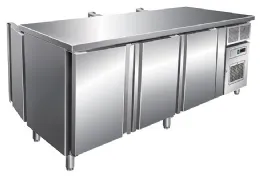 Table desserte réfrigérée traversante positive -2/+8°C - GN 1/1 - Froid ventilée - Groupe logé - 560 L - Nosem - GNT3101TN
