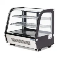 Vitrine comptoir présentation positive 120 L 696 mm noire - Polar - GP292