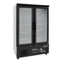 Photo 2 - Vitrine murale de supermarché positive 744 l 2 portes 1200 mm noire - polar - gp485 - Polar - GP485