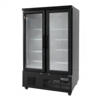 Photo 3 - Vitrine murale de supermarché positive 744 l 2 portes 1200 mm noire - polar - gp485 - Polar - GP485