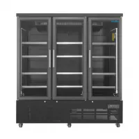 Photo 2 - Vitrine murale de supermarché positive 1156 l 3 portes 1800 mm noire - polar - gp486 - Polar - GP486
