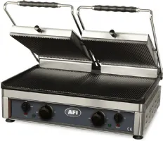 Paninis double plaque inox 600x400 mm 6 kW Monophasé - Afi-Collin-Lucy - GTP6040