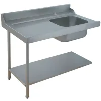 Table d'entrée pour prélavage gauche 1500x700x850 mm - Diamond - GTV-15