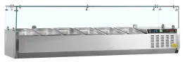 Vitrine réfrigérée gn1/4 positive 6 x gn1/4 inox 31 l +2 à +8 °c - tefcold - gvc33-140 - Tefcold - GVC33-140