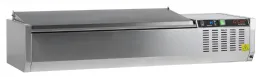 Vitrine réfrigérée gn1/3 avec couvercle acier 4 bacs positive - tefcold - gvc38-120 s/s - Tefcold - GVC38-120 S/S