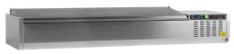 Vitrine réfrigérée gn1/3 avec couvercle 8 bacs gn1/3 positive - tefcold - gvc38-180 s/s - Tefcold - GVC38-180 S/S