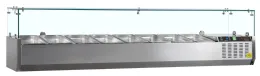 Vitrine réfrigérée gn1/3 positive 8 bacs inox 56 l +2 à +8 °c - tefcold - gvc38-180 - Tefcold - GVC38-180