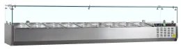 Vitrine réfrigérée gn1/3 positive 9 bacs gn1/3 - tefcold - gvc38-200 - Tefcold - GVC38-200