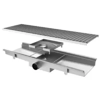 Caniveau de sol cuisine caillebotis, sortie horizontale ø 63 mm et filtre carré, 1600x300x140 mm - virtus - gzz0088 - Virtus group - GZZ0088 Caniveau de sol cuisine caillebotis, sortie horizontale ø 63 mm et filtre carré, 1600x300x140 mm - virtus - gzz0088 - Virtus group - GZZ0088