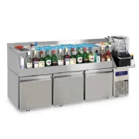 Table cocktail professionnelle réfrigérée à 3 tiroirs vasque et bac à glace faux-fond 1600x600 mm - virtus - hab0052 - Virtus group - HAB0052 Table cocktail professionnelle réfrigérée à 3 tiroirs vasque et bac à glace faux-fond 1600x600 mm - virtus - hab0052 - Virtus group - HAB0052