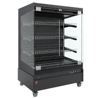 Vitrine chauffante libre-service 2 portes vitrées et 3 étagères grille sur roues noire - Diamond Promo - HAS10-P5 Vitrine chauffante libre-service 2 portes vitrées et 3 étagères grille sur roues noire - Diamond Promo - HAS10-P5