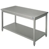 Table de travail inox avec étagère, sans dosseret, 1200x600x850 mm - virtus - hca0004 - Virtus group - HCA0004