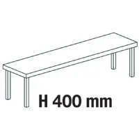Table de travail inox 1 niveau à côtes ouvertes 1600x300 mm - virtus - hcb0076 - Virtus group - HCB0076
