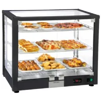 Vitrine chaude de table avec 3 niveaux et portes battantes, 1.8 kw, 780x490x640 mm - virtus - iba0041 - Virtus group - IBA0041