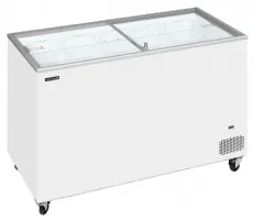 Congélateur bahut de glacier vitré 2 couvercles coulissants plats - Tefcold - IC402SC Congélateur bahut de glacier vitré 2 couvercles coulissants plats - Tefcold - IC402SC