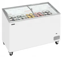 Photo 2 - Congélateur bahut de glacier vitré blanc 310 l -24 à -14 °c - tefcold - ic402sceb - Tefcold - IC402SCEB