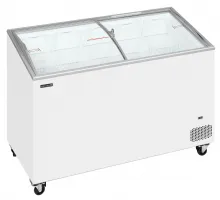 Congélateur bahut de glacier vitré blanc 310 L -24 à -14 °C - Tefcold - IC402SCEB