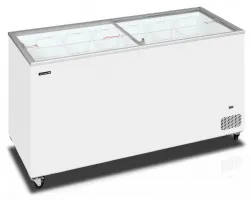 Congélateur bahut de glacier vitré 2 couvercles coulissants plats - Tefcold - IC502SC Congélateur bahut de glacier vitré 2 couvercles coulissants plats - Tefcold - IC502SC