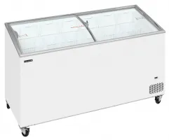 Congélateur bahut de glacier vitré blanc 398 L -24 à -14 °C - Tefcold - IC502SCEB - TEFCOLD - IC502SCEB