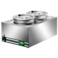 Chauffe-repas à bain-marie 2 x 8 litres de +30°c à +90°c - virtus - icc0005 - Virtus group - ICC0005 Chauffe-repas à bain-marie 2 x 8 litres de +30°c à +90°c - virtus - icc0005 - Virtus group - ICC0005
