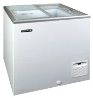 Congélateur bahut couvercle vitré de crème glacée 2 couvercles coulissants - Tefcold - IDA200-W1 Congélateur bahut couvercle vitré de crème glacée 2 couvercles coulissants - Tefcold - IDA200-W1