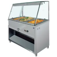 Vitrine chaude comptoir bain-marie 5 x GN 1/1 vitre verticale, +30°/+90°C, 1800x700x1350 mm, 3 kW - Virtus - IEA0022 - VIRTUS GROUP - IEA0022 Vitrine chaude comptoir bain-marie 5 x GN 1/1 vitre verticale, +30°/+90°C, 1800x700x1350 mm, 3 kW - Virtus - IEA0022 - VIRTUS GROUP - IEA0022