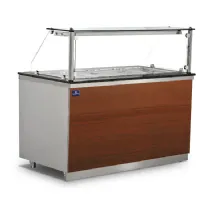 Vitrine chaude vitre verticale, 5x gn 1/1, plan de travail granit noire, 2000x880x850 mm, positive, 3 kw - virtus - iea0026 - Virtus group - IEA0026
